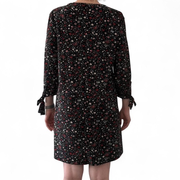 Mango Black Floral Fit & Flare Dress – Size S - Picture 5 of 11